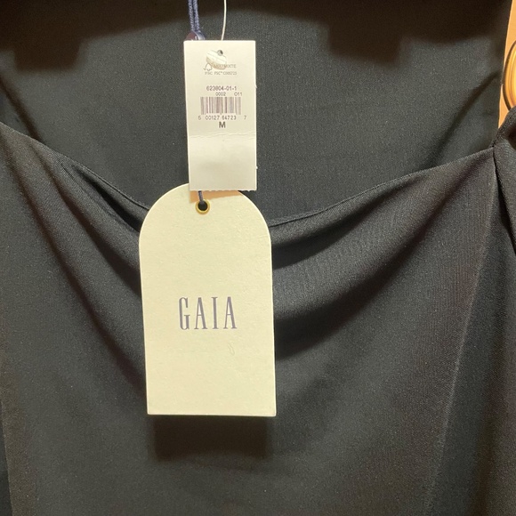 NWT Gap x Cult Gaia Gold Chain Cropped Black Tank - Picture 6 of 11